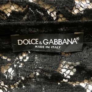 Dolce & Gabbana Black Lace Midi Dress